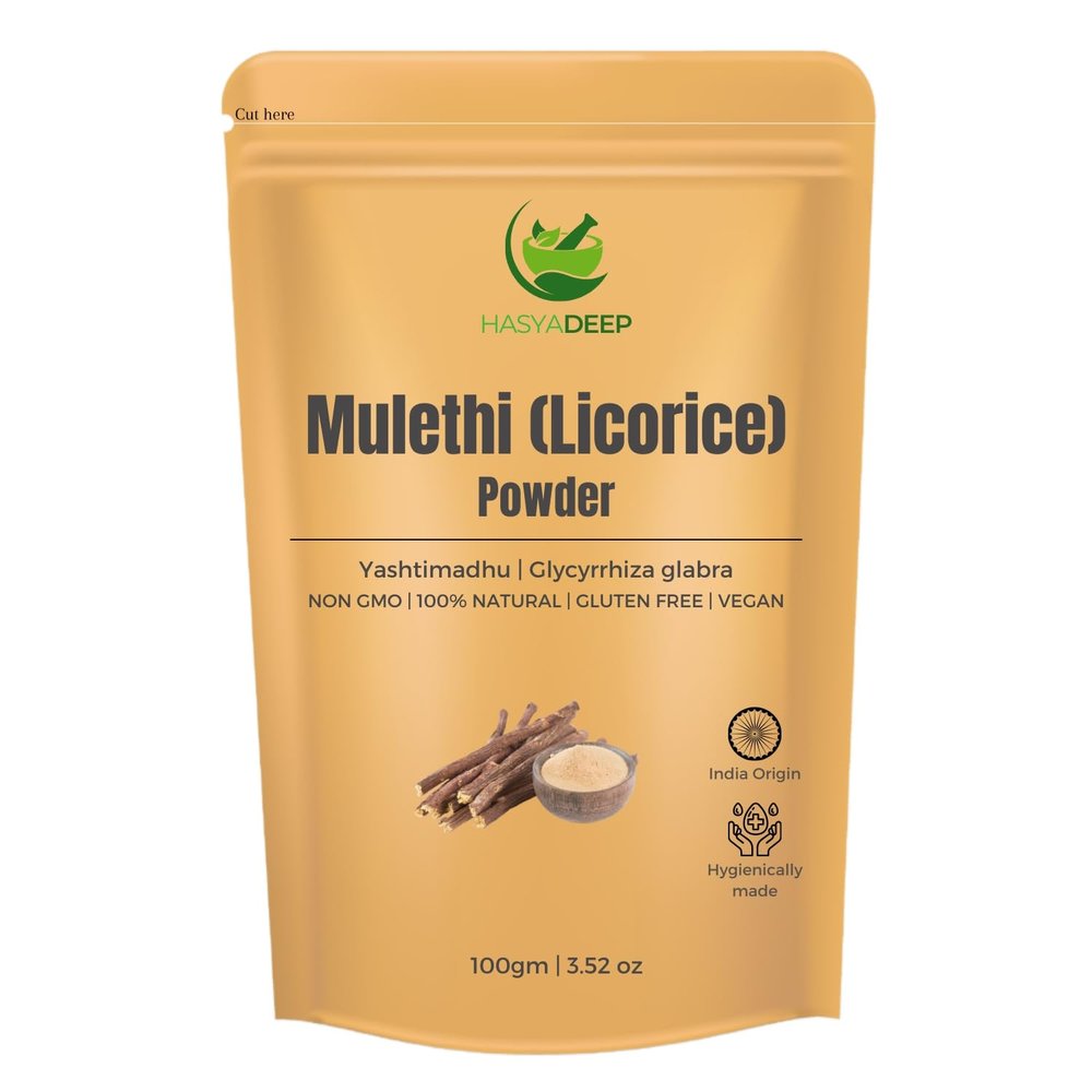 Hasyadeep Mulethi Powder | Glycyrrhiza glabra | Lawsonia inermis