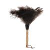 Natural Ostrich Feather Duster with Wooden Handle - 32cm Handheld Dust Brush for Furniture & Delicate Surfaces view 3