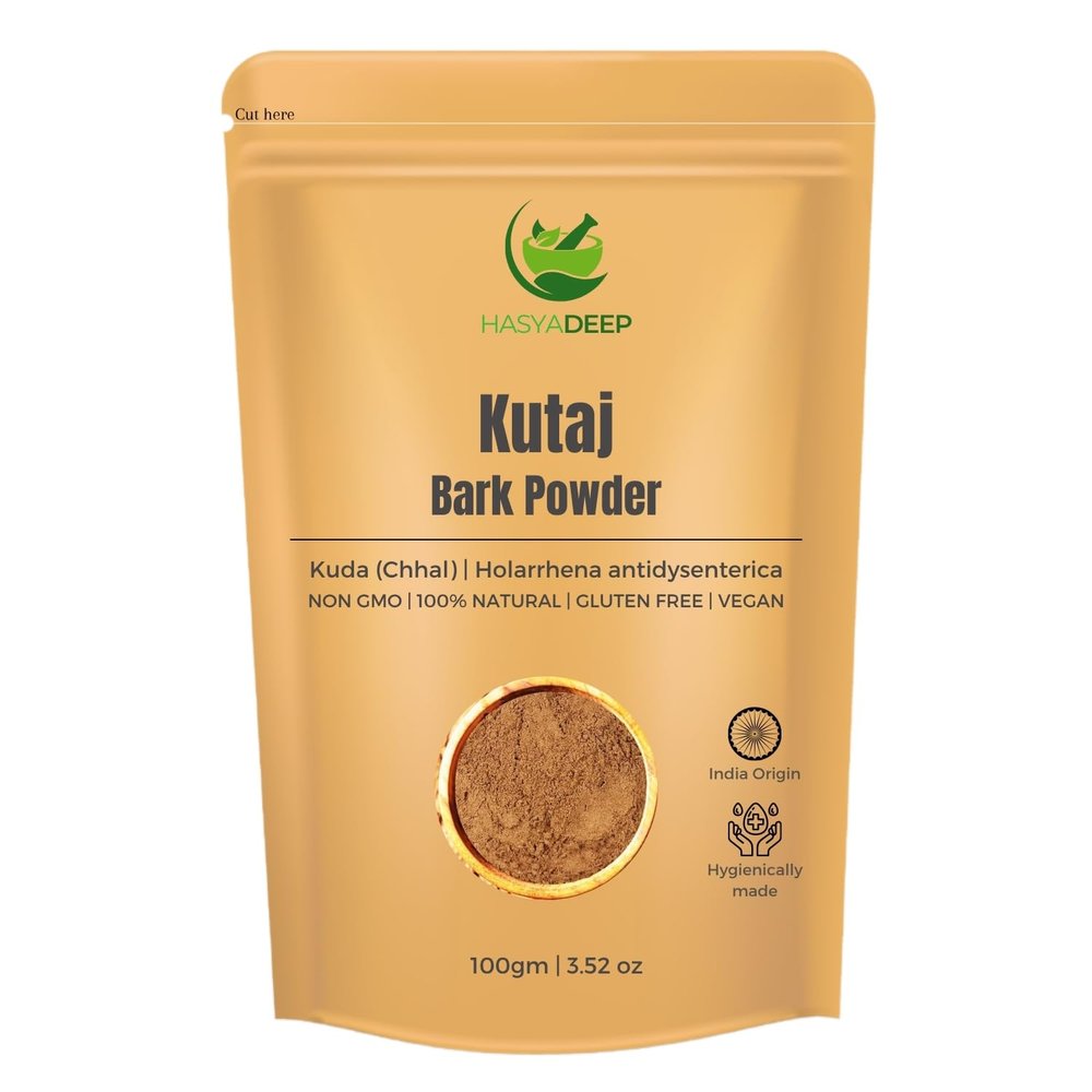 Hasyadeep Kutaja Powder | Kurchi | Holarrhena antidysenterica | Traditional Ayurvedic Herb (450gm/15.87oz)