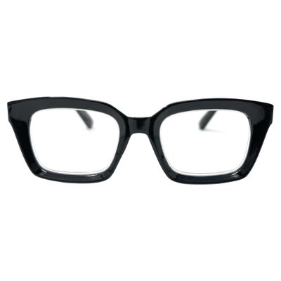 Incredible Bargains The Montclair Luxury Oversized Square Reading Glasses + 2.75 Onyx Noir