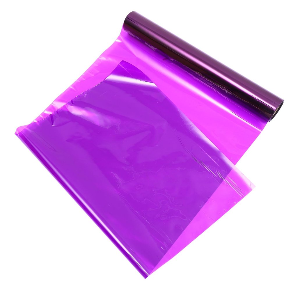 COOLHIYA Wide Purple Cellophane Wrapping Paper Roll Floral Wrap for Bouquets Packaging Film for Weddings Birthdays and Holidays
