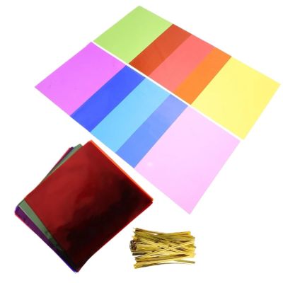 Gonehyu Color Cellophane Sheets 80pcs Colorful Cellophane Candy Wrappers For Homemade Candy Colored Candy Wrappers Diy Candy Wrappers Chocolate Candy Wrappers