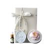 KuaKe Aromatherapy Gift Set for Home Wedding Decor, Handmade White Porcelain Ceramic Flower Diffuser, Chinese Style Ornament with Scented Oil, Room Spray Alternative Anniversary Present Feng Shui view 1