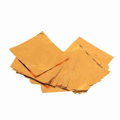 100Pcs Confection Foil Wrappers 3x3 Inch | 7 Colors Aluminum Foil for Chocolates/Sweets/Desserts | Food - Grade Food Safe Wrappers for Homemade Confection Making (Gold)