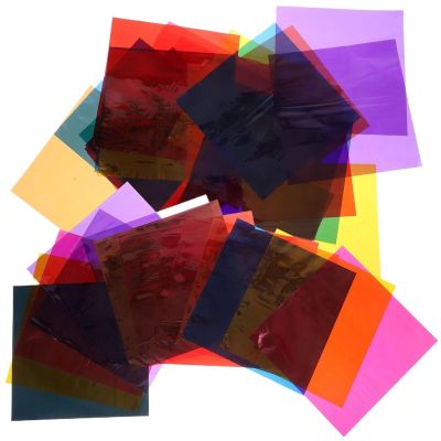Gonehyu Color Cellophane Sheets 140/280pcs Colored Cellophane Wrapping Paper Square Sheets DIY Crafts Decorative Packaging Transparent Glassine(280pcs)