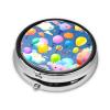 Colorful Balloons3 Compartment Pillbox, A Portable Medicine Box That Holds Vitamins, Medications, Fish Oil and Supplements. view 2