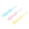 HAKIDZEL 3PCS Cartoon Hippo Toothbrush Set Soft Bristles Ergonomic Handle Comfortable Grip for Ages Pink Yellow Blue view 1