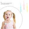 HAKIDZEL 3PCS Cartoon Hippo Toothbrush Set Soft Bristles Ergonomic Handle Comfortable Grip for Ages Pink Yellow Blue view 3