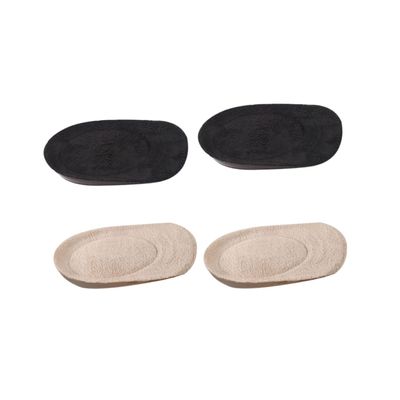 IWOWHERO 2 Pairs Self-Adhesive Heel Pads Absorption Shoe Cushions Invisible Half Insoles for Plantar Care Shock-Absorbing Comfort Pads Women Outdoor Travel Black Apricot