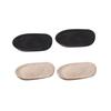 IWOWHERO 2 Pairs Self-Adhesive Heel Pads Absorption Shoe Cushions Invisible Half Insoles for Plantar Care Shock-Absorbing Comfort Pads Women Outdoor Travel Black Apricot view 1