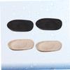 IWOWHERO 2 Pairs Self-Adhesive Heel Pads Absorption Shoe Cushions Invisible Half Insoles for Plantar Care Shock-Absorbing Comfort Pads Women Outdoor Travel Black Apricot view 3