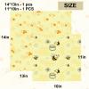 2 PCS Reusable Beeswax Wraps 14 x 13 Inch & 11 x 10 Inch Beeswax Sandwich Wraps for Food Eco-Friendly Sustainable Food Storage Wraps view 3