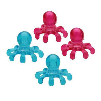 BCOATH 4Pcs Professional Head Scratcher Portable Scalp Massager for Stress Relief and Itch Soothing Plastic Octopus Design for Relaxation and Hair Shine Gift for Family and Friends