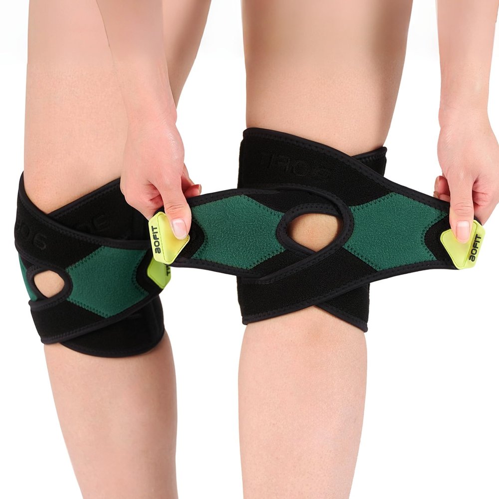 aoFIT Knee Brace for Women Men Knee Pain Meniscus Tear Arthritis Patella Dislocation Best Osteoarthritis Adjustable Compression with Memory Stabilizers Breathable for Injury Recovery 3XL2pcs