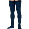 JOBST forMen Dotted Thigh High 20-30 mmHg Compression Socks, Closed Toe, Navy, Medium view 1