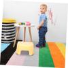 CONGARTENO Thickened Non-Slip Cartoon Plastic Shower Stool Multipurpose Small Footstool for Adults Toilet Stepping Stool for Bathroom Yellow Step Chair for Home and Kindergarten view 2