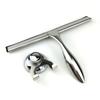LALADEFIEE Stainless Steel Glass Squeegee with Suction Cup for Shower Doors and Windows Rust-Resistant Scraper for Bathroom Tiles and Mirrors Heat and Cold Resistant Window Cleaning Tool view 1