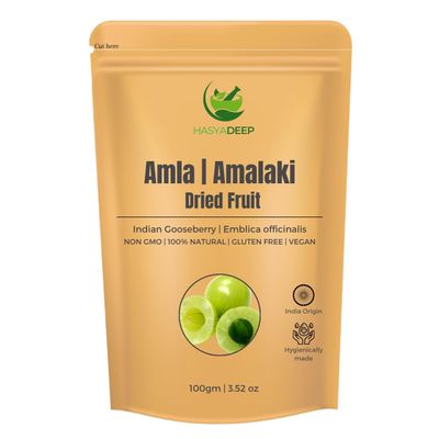 Hasyadeep Amla Dried Fruit | Phyllanthus emblica | Emblica officinalis | Traditional Ayurvedic Herb (50gm/1.76oz)
