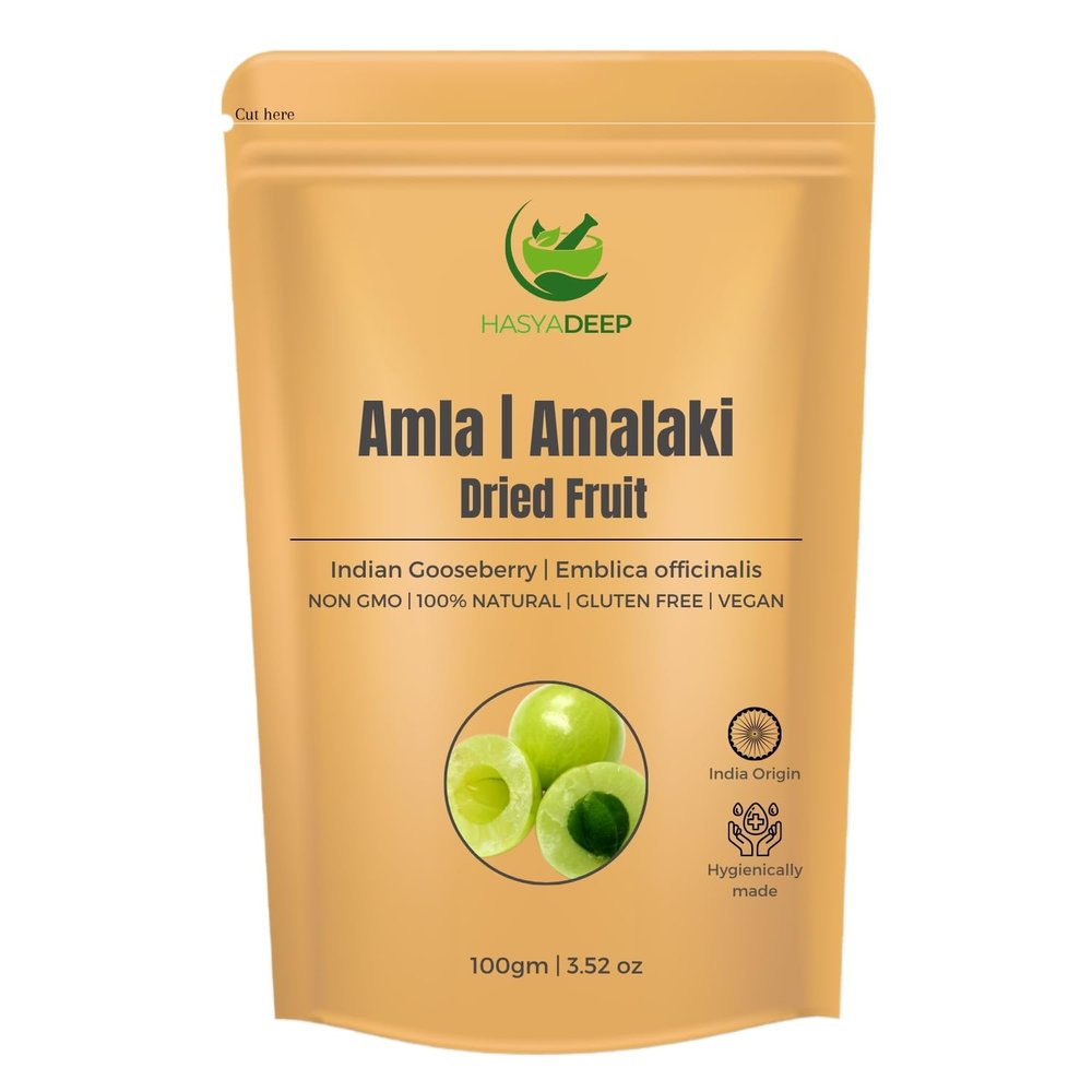 Hasyadeep Amla Dried Fruit | Phyllanthus emblica | Emblica officinalis | Traditional Ayurvedic Herb (50gm/1.76oz)