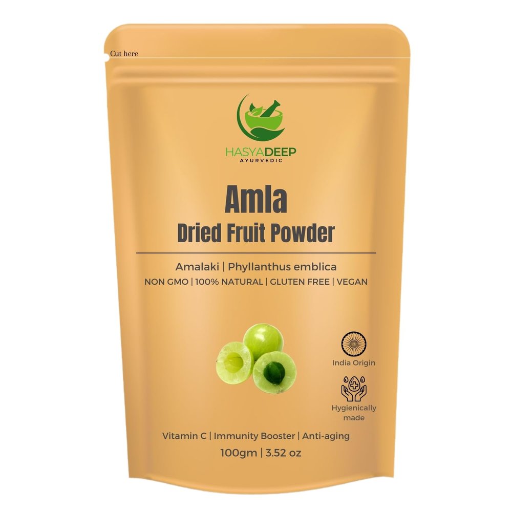 Hasyadeep Amla Powder| Phyllanthus emblica | Emblica officinalis | Traditional Ayurvedic Herb (100gm/3.52oz)