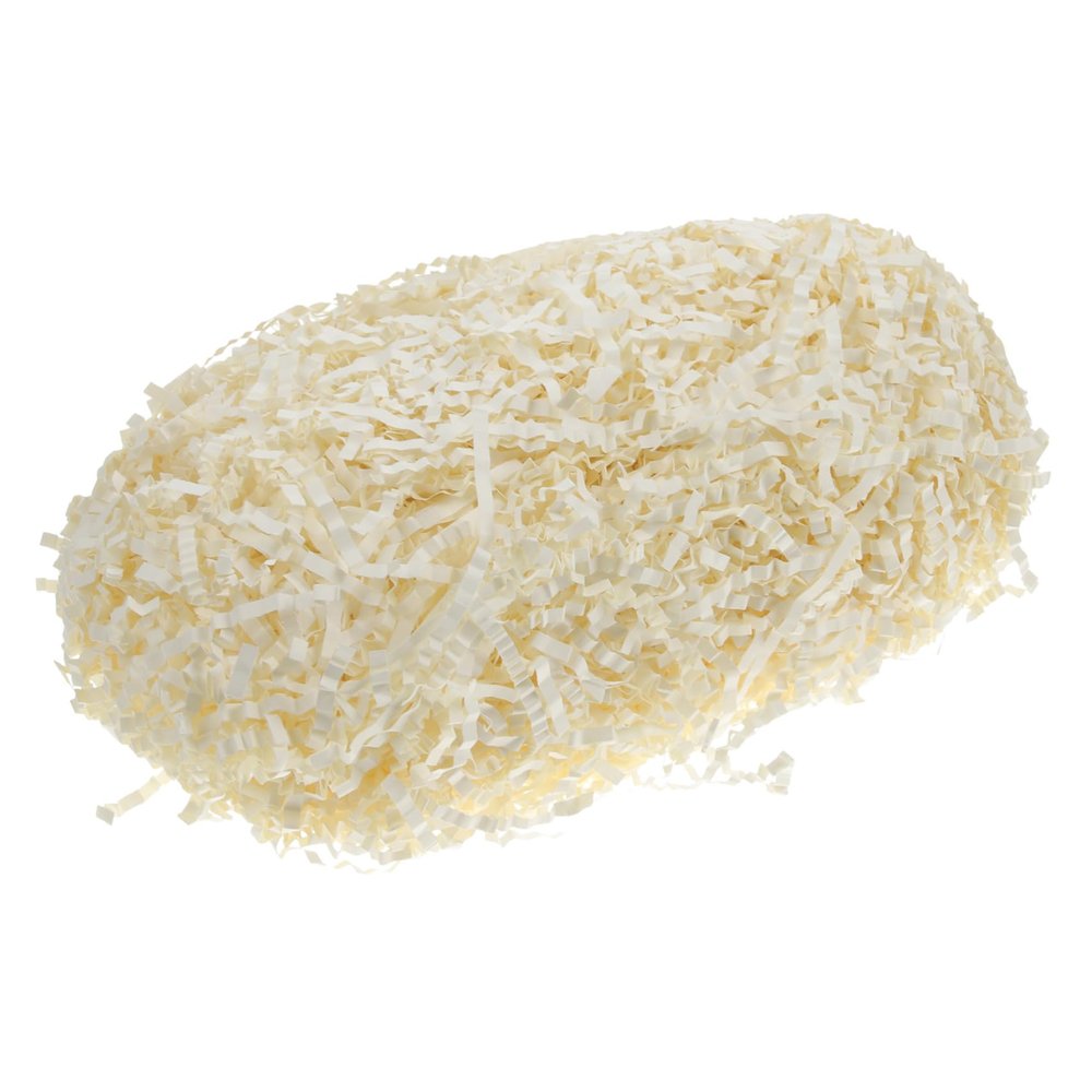 Anneome Crinkle Cut Paper Shred Filler Lightweight Shredded Paper for Boxes Basket Filling Packaging Hampers Per Bag Milk White