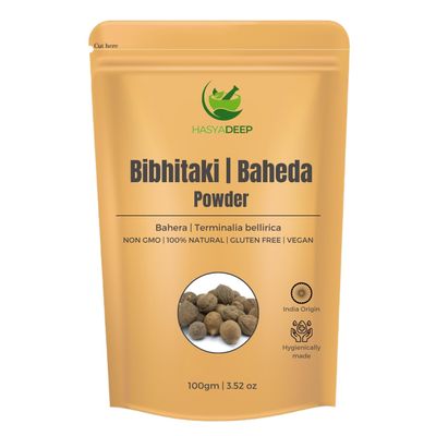 Hasyadeep Bibhitaki Powder | Terminalia bellirica | Traditional Ayurvedic Herb (100gm/3.52oz)