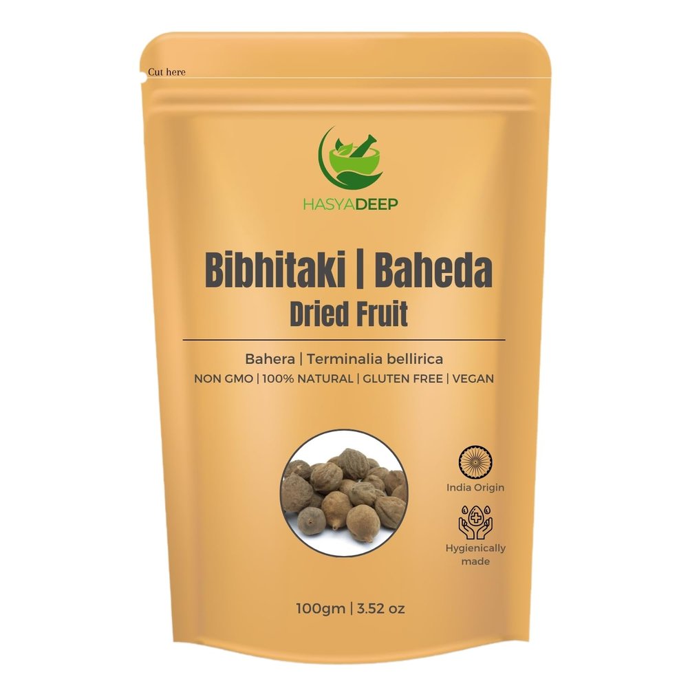 Hasyadeep Bibhitaki Dried Fruit | Terminalia bellirica | Traditional Ayurvedic Herb (50gm/1.76oz)