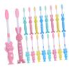 Gogogmee 32pcs Toothbrush Bulk with Soft Bristles Gentle Cleaning Suction Cup Base Cute Cartoon Design for Boys Encouraging Healthy Oral Care Habits view 1
