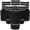Glowcoast To Go Coffee Cups With Lids - 22 oz Disposable Coffee Cup With Lid. Large Togo Travel Paper Ripple Hot Cups Insulated For Hot, Cold Beverage Drinks, No Sleeves Needed (50, Black) view 2