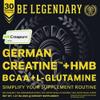 Creapure German Creatine + HMB | Build Strength | Gain Lean Muscle | Recover Faster | Crush Plateaus | 5G Creapure Creatine Monohydrate | 3G HMB | 8G BCAA | 5G L-Glutamine | 30 Servings | Unflavored view 2