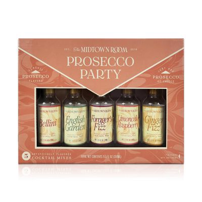 Midtown Room Prosecco Party 5pk Premium cocktail kit & drink mixers for cocktails with Flavor Variety Gift-Ready cocktail set