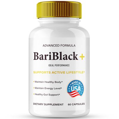 BariBlack+ Capsules, Official BariBlack+ Supplement Pills, Maximum Strength, All Natural Keto Capsule to Sustain Active Lifestyle, Advanced Formula Bari Black Plus Overall Health Reviews (60 Capsules)