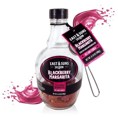 East & Suns Saloon BlackBerry Margarita Cocktail Mixer Infusion Bottle with Strainer Premium Drink Mixers for Cocktails
