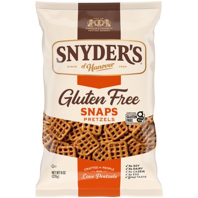 Snyder's of Hanover Gluten Free Snaps Pretzels, 8 Oz Bag