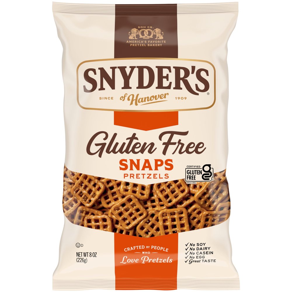 Snyder's of Hanover Gluten Free Snaps Pretzels, 8 Oz Bag