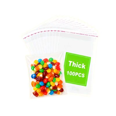 100PCS 3x5Inch Thick Self Sealing Cellophane Bags,Resealable Cellophane Bag,Cookie Bags for Cookies Candy Party Favors