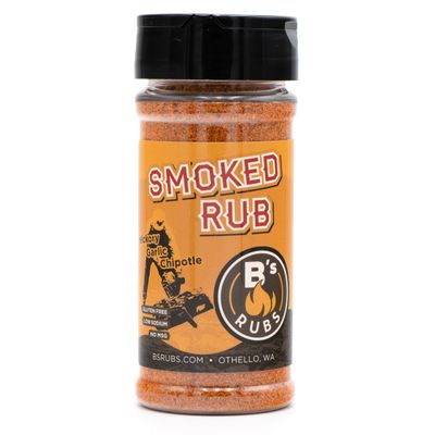 B's Rubs Smoked Rub, All Purpose, BBQ Seasoning, Nationally Ranked, Hickory Smoke, Gluten Free, 5.5 Oz
