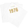 SharkBliss Vintage 1976 50th Birthday Cocktail Napkins, 100 Pack Gold Vintage 1976 Disposable Paper Beverage Cocktail Napkins for His Her Fifty 50th Birthday Party, 2-Ply, 5x5" (1976 Gold) view 1