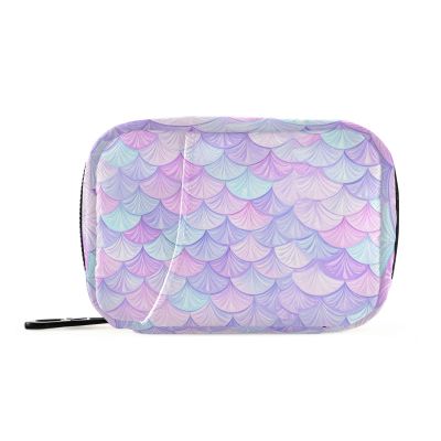 Scale Rainbow Mermaid Weekly Medicine Pill Organizer Travel Pill Case Box Holder Container Small for Vitamin Supplement