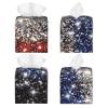 American Flag Art Sign Leather Tissue BoxDecorative Printed Easy-Clean Holder for Home Office Car view 2