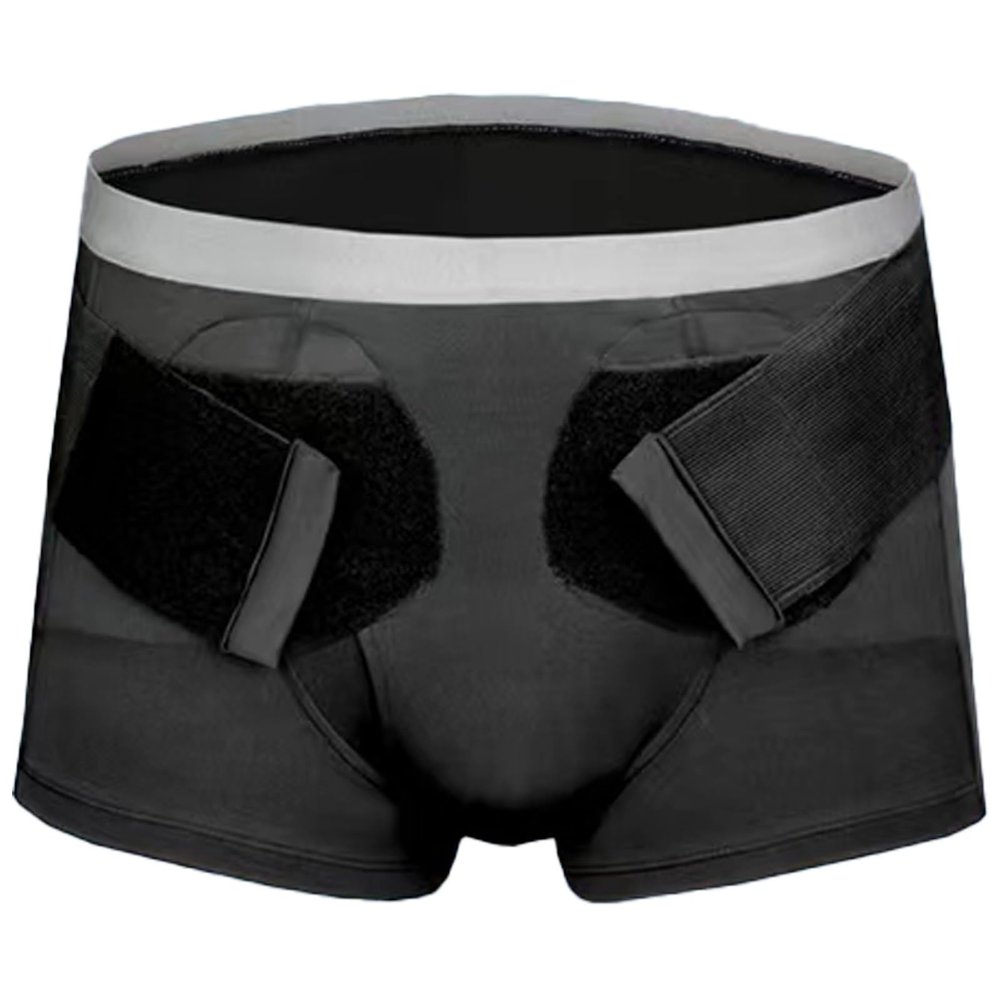 ZHAOBEIK Hernia Underwear for Men, Hernia Belts for Single or Double Inguinal, with 2 Removable Compression Pads, Pain Relief(X-Large)