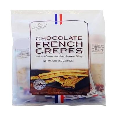 Hazelnut Chocolate French Crepes, Chocolate-Hazelnut Filling 21.2oz 600g 20 count