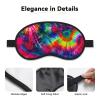 Color Tie Dye Print Blackout Sleep Mask for Women Men Comfy Adjustable Buckle for Night Sleep,Travel view 3
