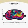 Color Tie Dye Print Blackout Sleep Mask for Women Men Comfy Adjustable Buckle for Night Sleep,Travel view 4