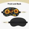 Beautiful Sunflower Print Print Blackout Sleep Mask for Women Men Comfy Adjustable Buckle for Night Sleep,Travel view 2