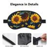 Beautiful Sunflower Print Print Blackout Sleep Mask for Women Men Comfy Adjustable Buckle for Night Sleep,Travel view 3
