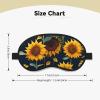 Beautiful Sunflower Print Print Blackout Sleep Mask for Women Men Comfy Adjustable Buckle for Night Sleep,Travel view 4