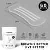 60 PCS Nasal Strips for Snoring & Breathing | Extra Strength Nose Strips for Breathing | Better Airflow, Sweat Resistant & Comfortable Drug-Free Nasal Strips for Sleeping and Congestion Relief view 2