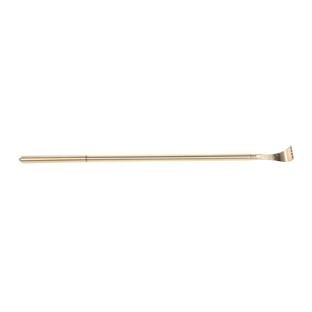 Mikinona Long Handled Pure Copper Back Scratcher for Men Women Seniors Ergonomic Round Rod Metal Itch Relief Tool Anti-Static Massage Stick for Comfortable Daily Use and Soothing Scratching