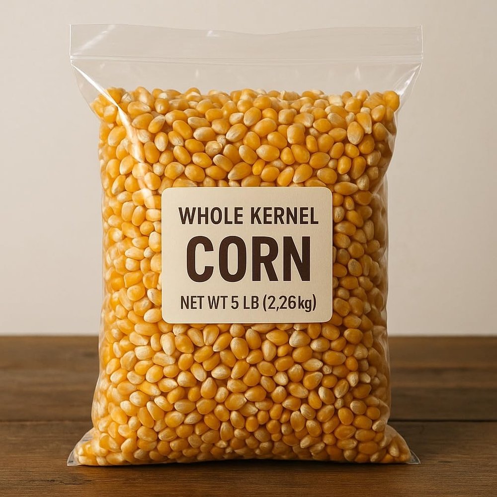 5 Pounds Whole Kernel Feed Corn - Made in USA - Make Corn Meal